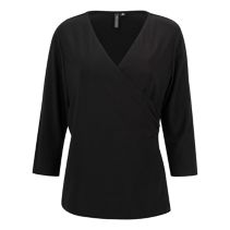 Matte Jersey Faux-Wrap Blouse 112818  