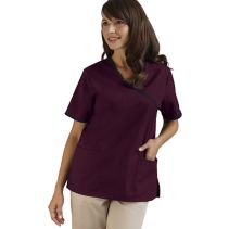 Contrast Mock-Wrap Top 113682  WHILE SUPPLIES LAST