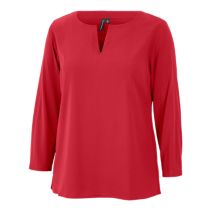 Notch Neck Blouse Ls 118367  
