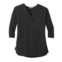 3/4 Sleeve Split Neck Top 118678  