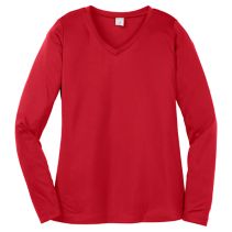 Ladies Ls V Neck Tee 093047  