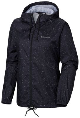 Black Dots Print Women's Flash Forward™ Printed Windbreaker Jacket, View 0