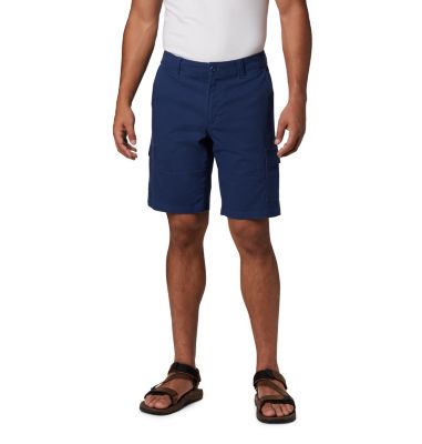 Short Columbia Homme - Bleu Marine - Taille 36W X 10L - Devant Plat (occasion)