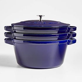 Staub Stackable Dark Blue 4-Piece Cookware Set