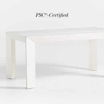 Cali 65" White Pine Dining Table