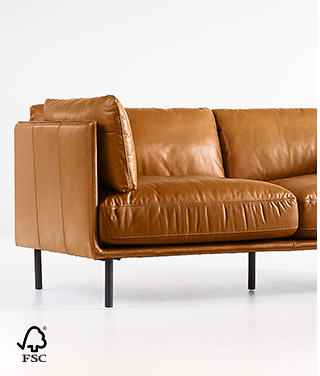 Wells Leather Apartment Sofa