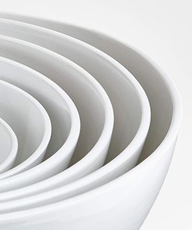 Sorrento 6-Piece White Ceramic Bowl Set