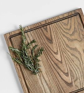 Reversible Grey Wash Wood Cutting Board