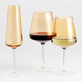 Ingrid Amber Wine Glasses