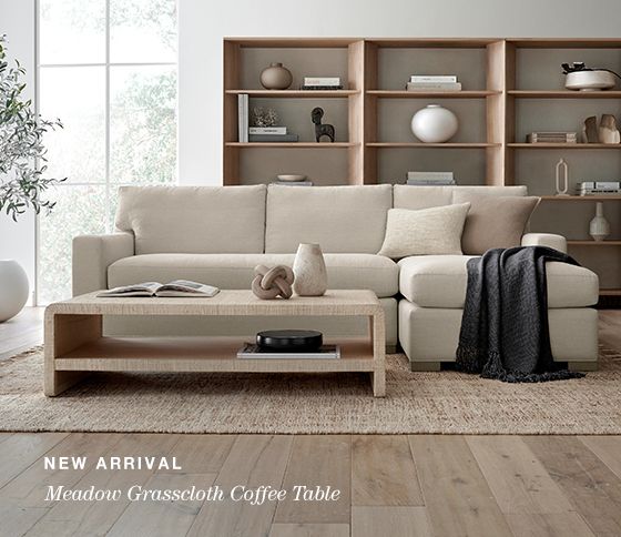 meadow grasscloth coffee table