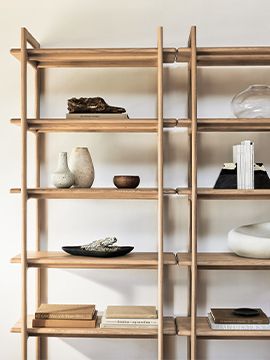 style open shelves