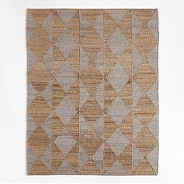 Toulon Jute Diamond Checkered Grey Area Rug