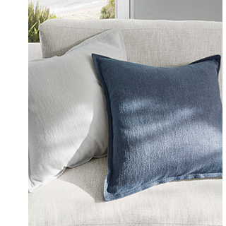 Blue 20"x20" Laundered Linen Throw Pillow Cover