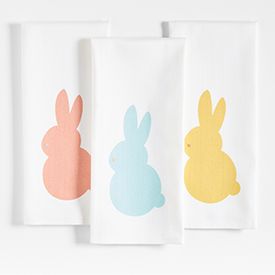 Easter Bunny Dish Towels, Set of 3