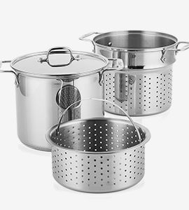 All-Clad ® 8-Qt. Stainless Steel Multipot with Perforated Insert and Steamer Basket