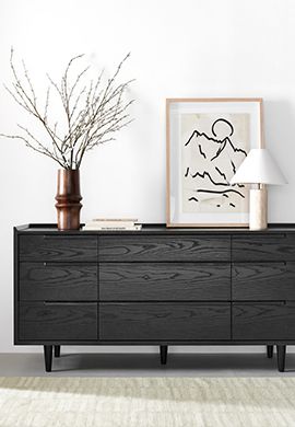 Tate Black 9-Drawer Dresser