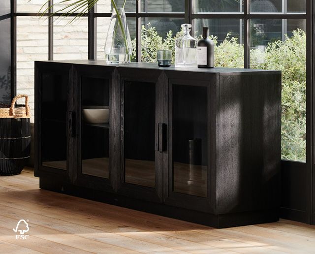 calypso charcoal media console