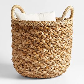Emlyn Small Woven Blanket Basket