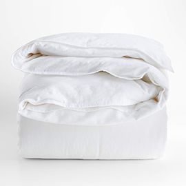 Organic Cotton Double Weave Full/Queen White Duvet Cover