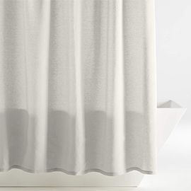 EUROPEAN FLAX-Certified Pebble Grey Shower Curtain