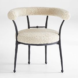 Rodin Boucle Dining Chair by Athena Calderone