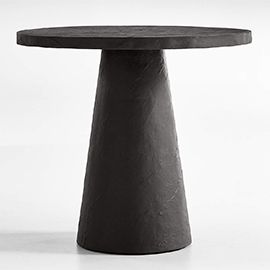 Willy Charcoal Brown Pedestal Bistro Table by Leanne Ford