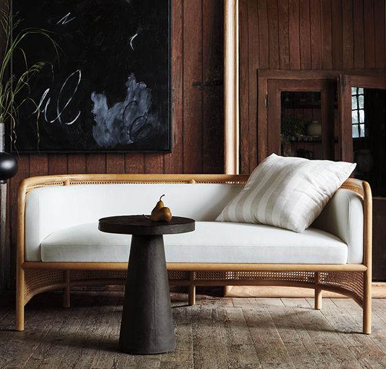 Fields Cane Settee by Leanne Ford