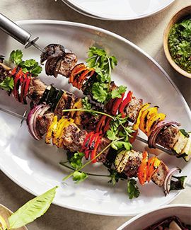 grilled steak skewers