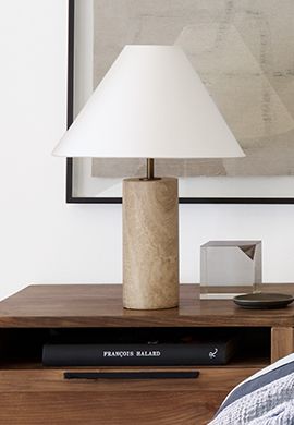 Navagio Travertine Table Lamp