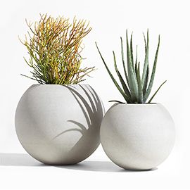 Sphere Large Light Grey Indoor/Outdoor Planter