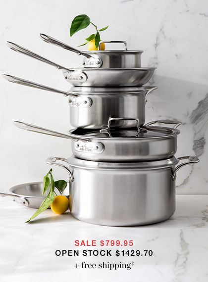 over $600 off All Clad D5 10-pc cookware set