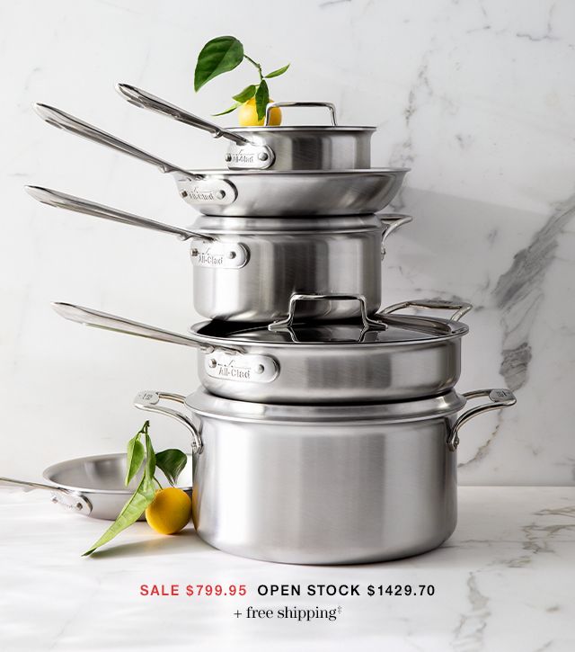 over $600 off All Clad D5 10-pc cookware set