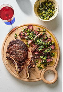 Ribeye Steaks with Chimichurri