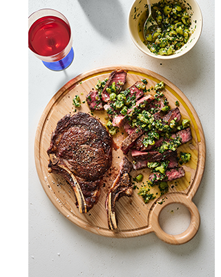 Ribeye Steaks with Chimichurri