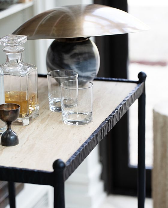 Rodin Black Metal Bar Console by Athena Calderone