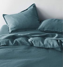 Pure Linen Teal Duvet Cover