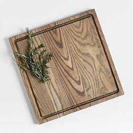 Crate & Barrel Reversible Wood Cutting Board