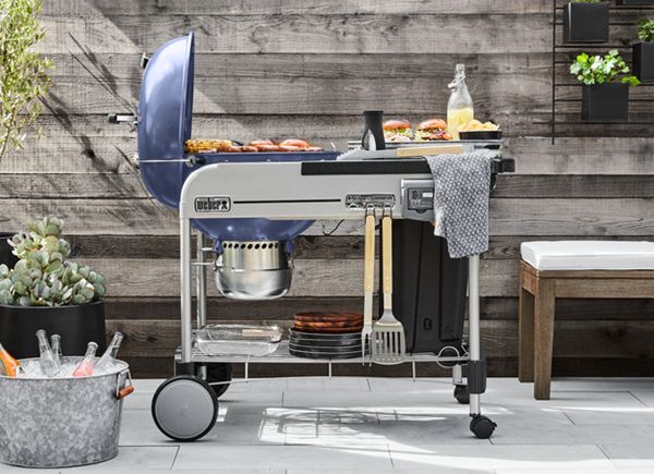 Weber ® Performer Deluxe Slate Blue Outdoor Charcoal Grill