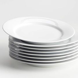 Aspen Rimmed Dinner Plates, Set of 8