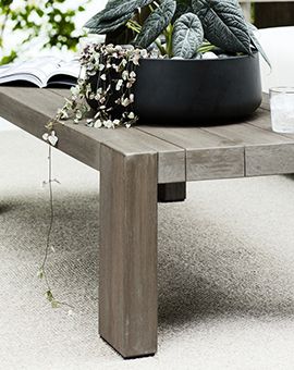 Ashore Grey Mahogany Outdoor Coffee Table