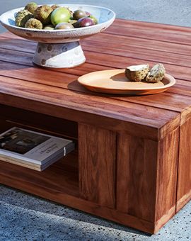 Shinola Runwell Teak Outdoor Coffee Table