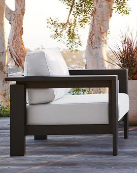 Walker Metal Lounge Chair with Sunbrella® Cushions