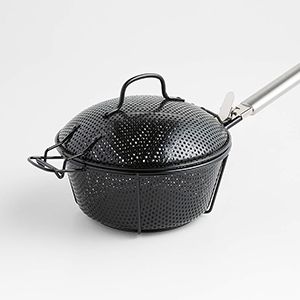 Crate & Barrel BBQ Grill Basket with Lid