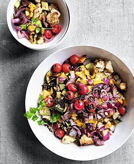 grilled vegetable panzanella salad