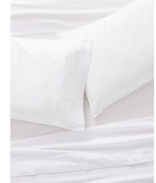 Organic Double Weave White Full/Queen Sheet Set