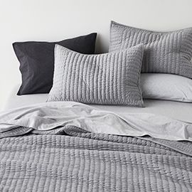 Organic Jersey Heathered Grey Quilt