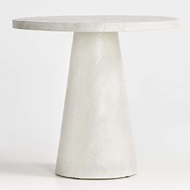 WILLY WHITE PLASTER BISTRO TABLE