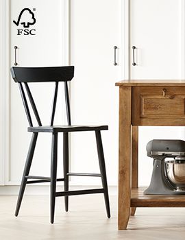 Juni Black Counter Stool