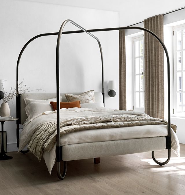 gracia upholstered canopy bed