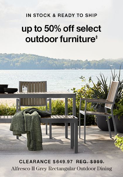 up to 50% off select outdoor furniture